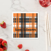 Halloween Black Orange und White Kariert Serviette (Beispiel)