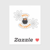 Halloween Black & Orange Vinyl Sticker, kundenspez Aufkleber (Blatt)