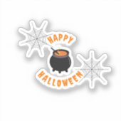 Halloween Black & Orange Vinyl Sticker, kundenspez Aufkleber (Vorderseite)