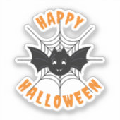 Halloween Black & Orange Vinyl Sticker, kundenspez Aufkleber (Vorderseite)