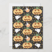 Halloween Black Orange Watercolor Einladung (Rückseite)