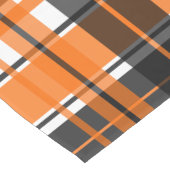 Halloween Black Orange White Kariert Kurzer Tischläufer (Ecke)