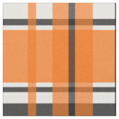 Halloween Black Orange White Kariert Stoff (Nahaufnahme)
