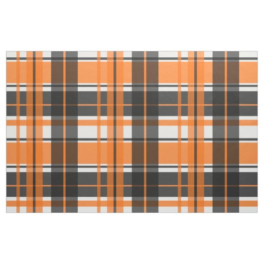 Halloween Black Orange White Kariert Stoff (Fat Quarter (45,7 x 55,9 cm))
