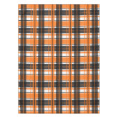 Halloween Black Orange White Kariert Tischdecke (Vorderseite)