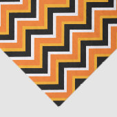 Halloween Black Orange White Zigzags Seidenpapier (Ausschnitt)