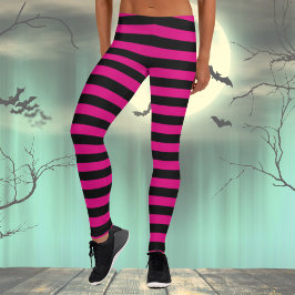 Halloween Black & Pink Costume Leggings
