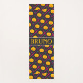 Halloween Black Pink Minimal Muster Yogamatte (Vorderseite)