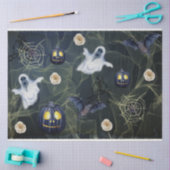 Halloween Black Pumpkin, Geister und Spider Web Seidenpapier (Basteln)