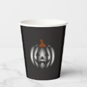 Halloween black pumpkin pappbecher (Vorderseite)