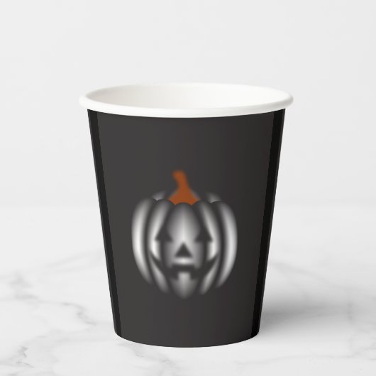 Halloween black pumpkin pappbecher (Vorderseite)