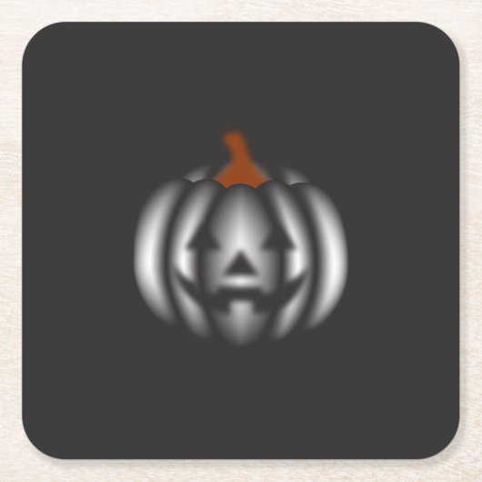 Halloween black pumpkin rechteckiger pappuntersetzer (Vorderseite)