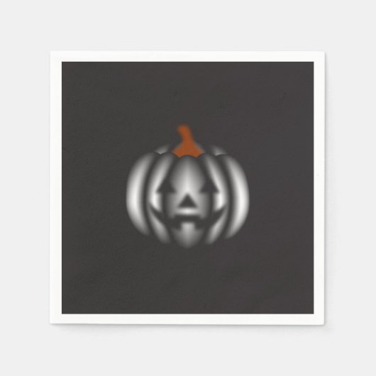 Halloween black pumpkin serviette (Vorderseite)