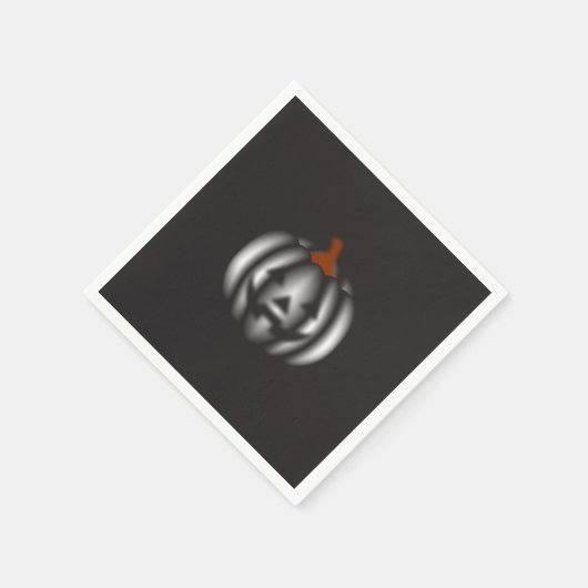 Halloween black pumpkin serviette (Ecke)