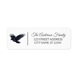 Halloween Black raven crow Custom Familienname
