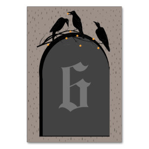 Halloween Black Ravens Spooky-Tischnummer Tischnummer