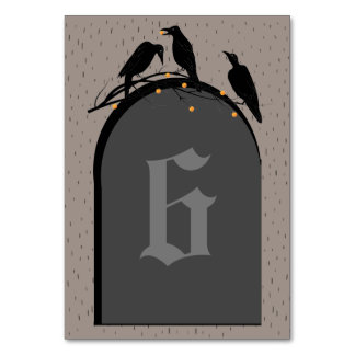 Halloween Black Ravens Spooky-Tischnummer Tischnummer