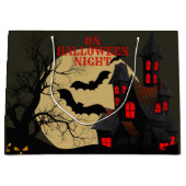 Halloween Black Red Spuk House Bat Full Moon Große Geschenktüte (Vorderseite)