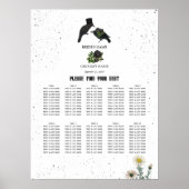 Halloween Black Rose Crows Hochzeitsskizze Poster (Vorne)