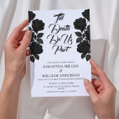 Halloween Black Rose Gothic Wedding Einladung