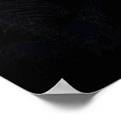 Halloween Black Skeleton Hand auf Angesagt Poster (Ecke)