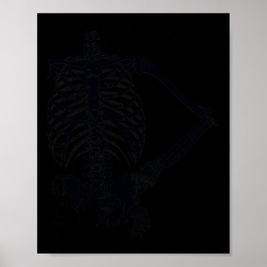 Halloween Black Skeleton Hand auf Angesagt Poster (Vorne)