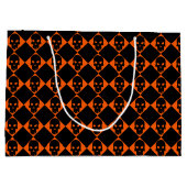 Halloween Black Skull Große Geschenktasche Geschenktüte (Rückseite)