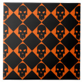 Halloween Black Skull-Keramik Fliese (Vorderseite)