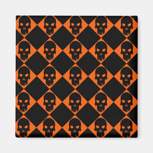 Halloween Black Skull Magnet (Vorne)