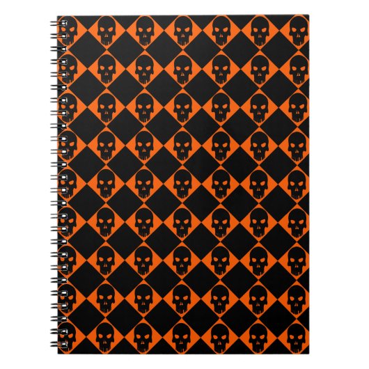 Halloween Black Skull-Notebook Notizblock (Vorderseite)