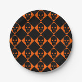 Halloween Black Skull Paper Plate Pappteller (Vorderseite)