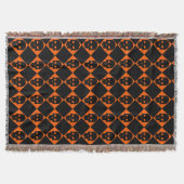 Halloween Black Skull Throw Blanket Decke (Vorderseite)
