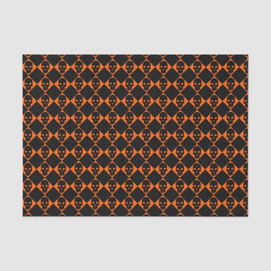 Halloween Black Skull Tissue Paper Seidenpapier (Vorderseite)