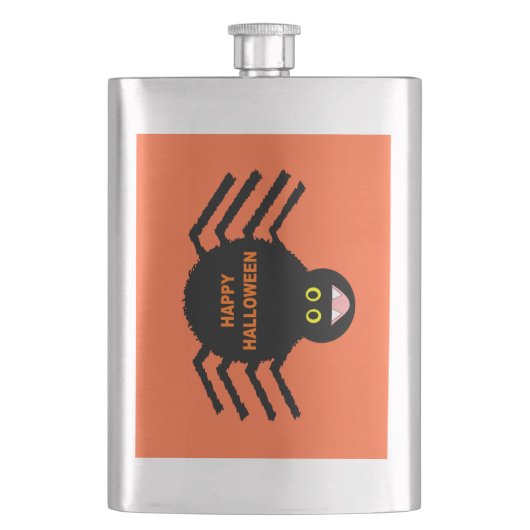 Halloween Black Spiask Flachmann (Vorderseite)