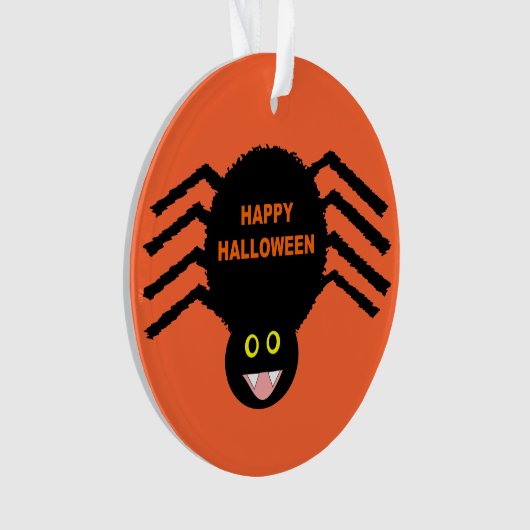 Halloween Black Spider Acrylic Ornament (Vorderseite)