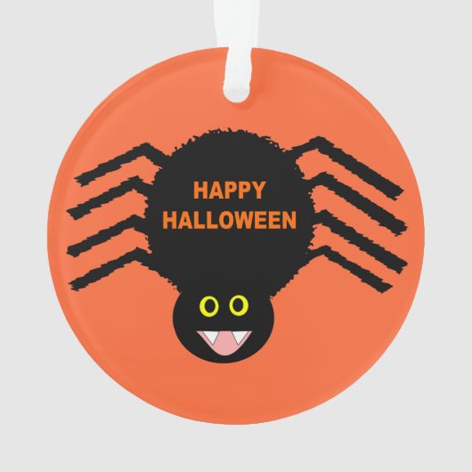 Halloween Black Spider Acrylic Ornament (Rückseite)