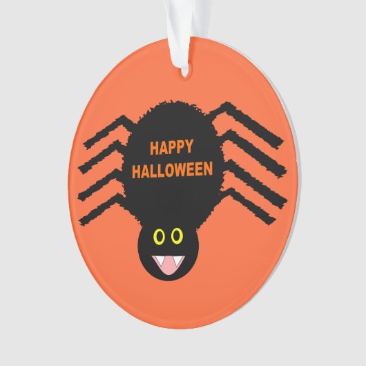 Halloween Black Spider Acrylic Ornament (Vorderseite)
