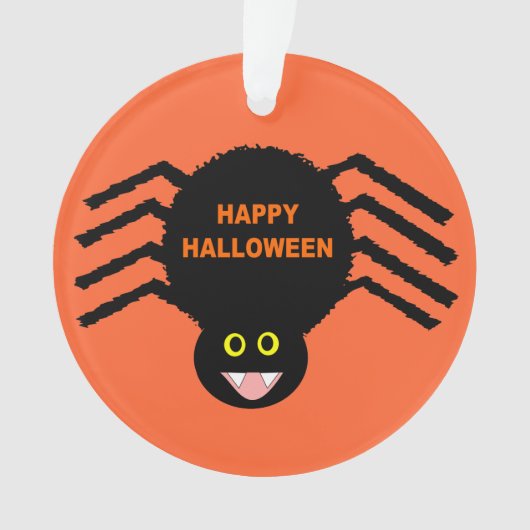 Halloween Black Spider Acrylic Ornament (Vorderseite)