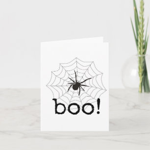 Halloween, Black Spider, Card, Boo Karte