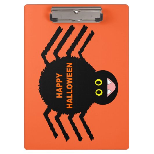 Halloween Black Spider Clipboard Klemmbrett (Vorderseite)