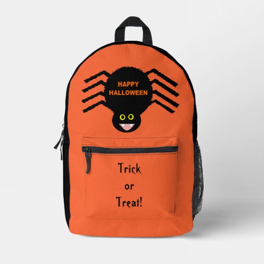 Halloween Black Spider Custom Bedruckter Rucksack (Vorderseite)