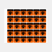 Halloween Black Spider Custom Kids Etiketten (Blatt)