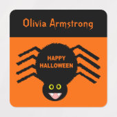 Halloween Black Spider Custom Kids Etiketten (Design 2)