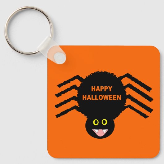 Halloween Black Spider Custom Schlüsselanhänger (Vorderseite)