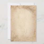 Halloween Black Spider Einladung (Rückseite)