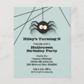 Halloween Black Spider Einladung Flyer (Vorne)