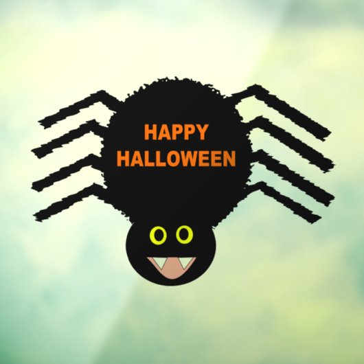 Halloween Black Spider Fensteraufkleber (Blatt 3)
