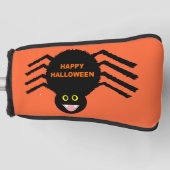 Halloween Black Spider Golf Putter Cover Golf Headcover (Vorderseite)