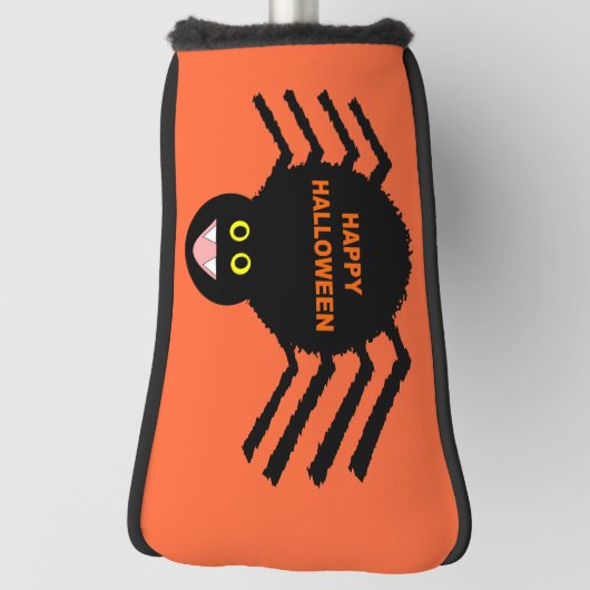 Halloween Black Spider Golf Putter Cover Headcover (Rotieren 90)