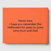 Halloween Black Spider Guestbook Gästebuch (Rückseite)